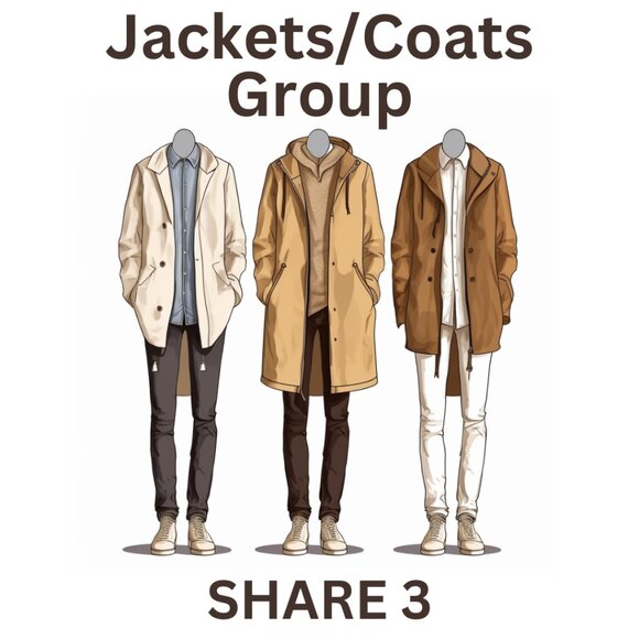WED. 12/17 Choose random or top 3 COATS & JACKETS (Share 3 Group) - Picture 1 of 5